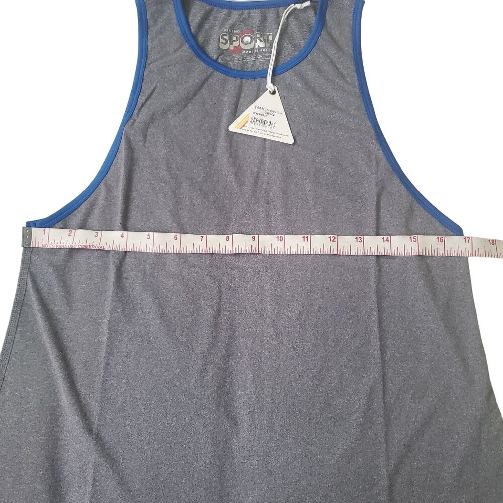Marine Layer Liza sport tank top womens size medium Gray round neck activewear - Picture 7 of 9